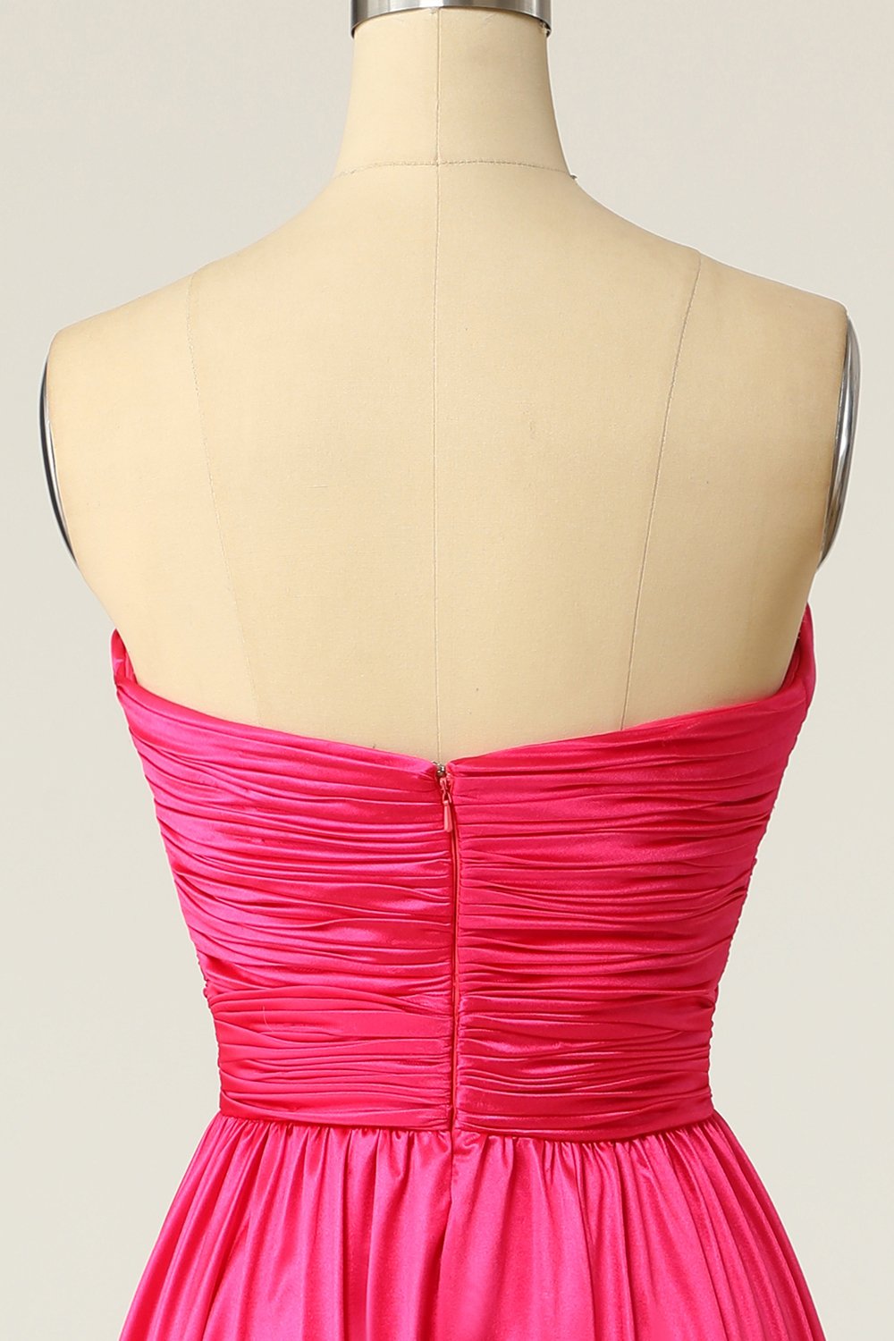 Une ligne Sweetheart Fuchsia Robe de bal longue avec Ruched