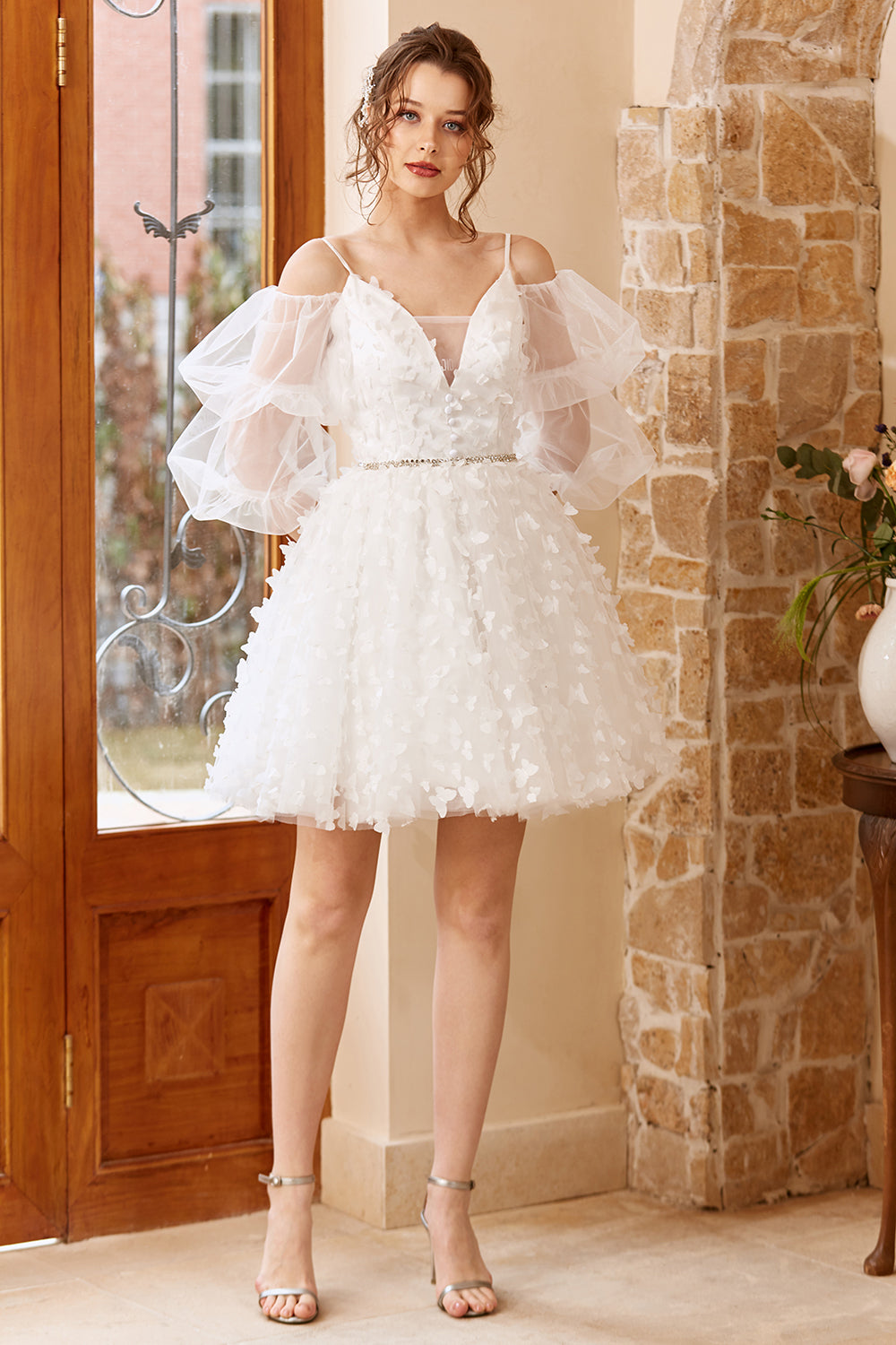Robe de fête blanche off Shoulder