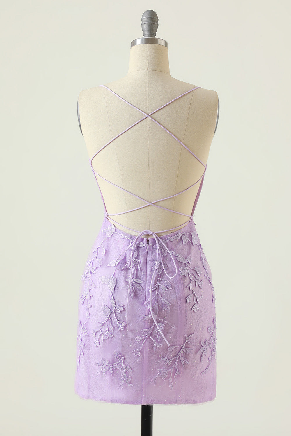 Robe de retour courte bleu clair avec perles de dentelle