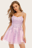 Robe rose de retour de bretelles de spaghetti