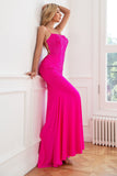 Glitter Hot Pink Mermaid Sequin Prom Robe de bal