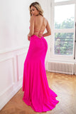 Glitter Hot Pink Mermaid Sequin Prom Robe de bal