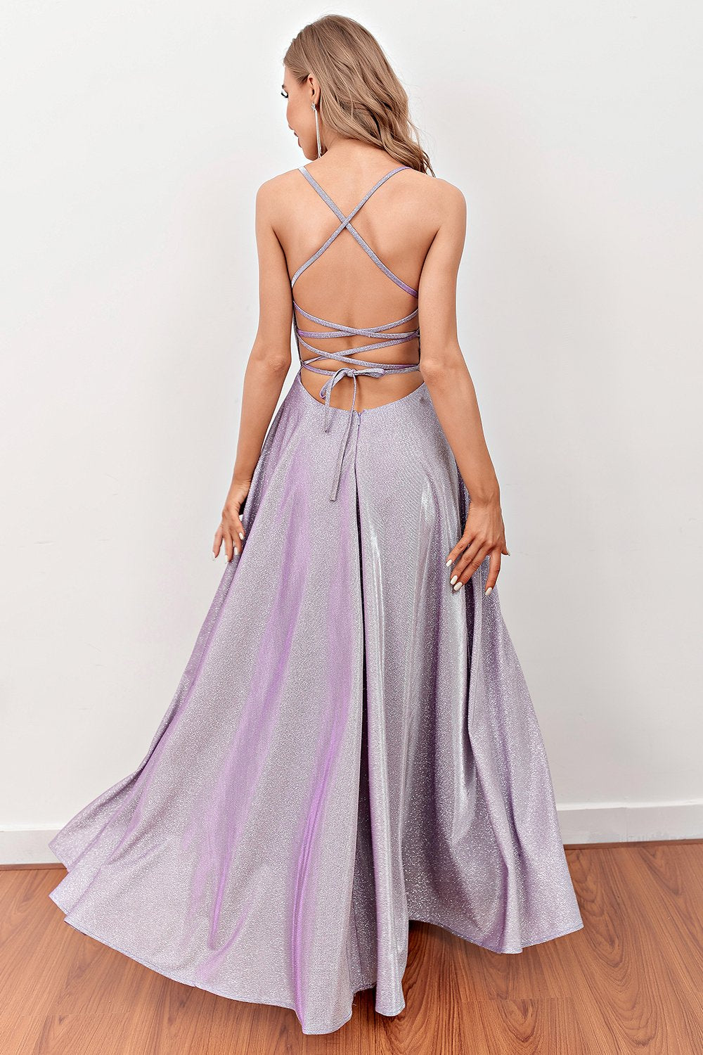 Robe long prom avec bretelles