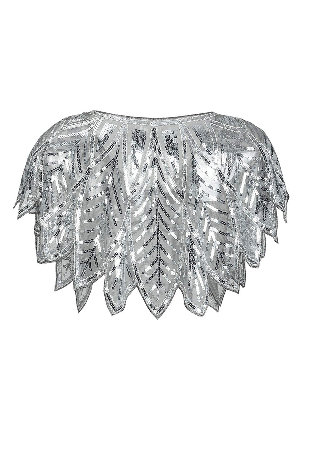 Cape à Paillettes Argentées des Années 1920