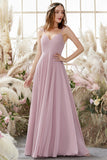 Robe Blush de demoiselle d’honneur en mousseline de soie