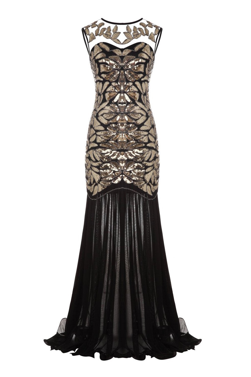 Rétro Robe de Soirée Années 20 A Paillettes
