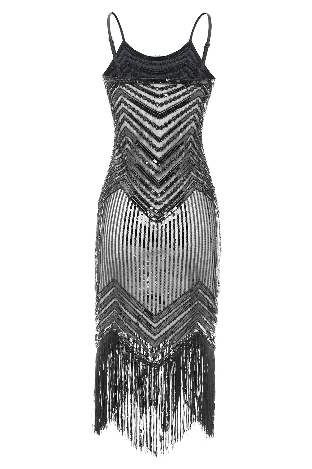 Noir Rouge Spaghetti Sangles 1920s Robe