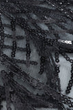 Zapaka Cape à Paillettes Noires Style Rétro des Années 1920