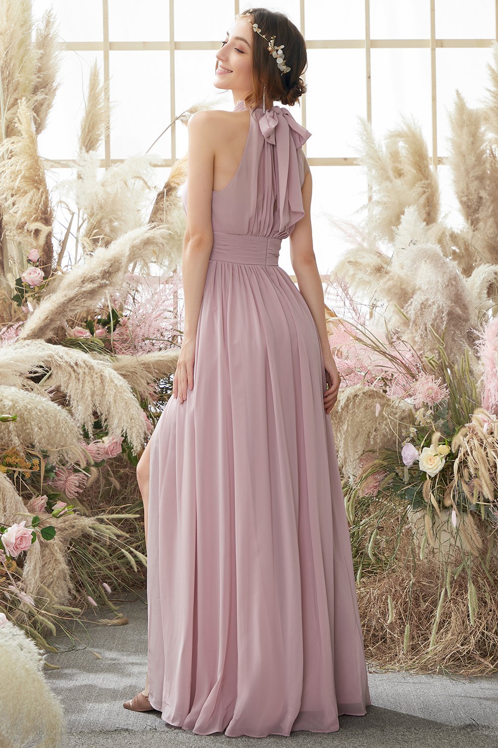Robe de demoiselle d’honneur rose