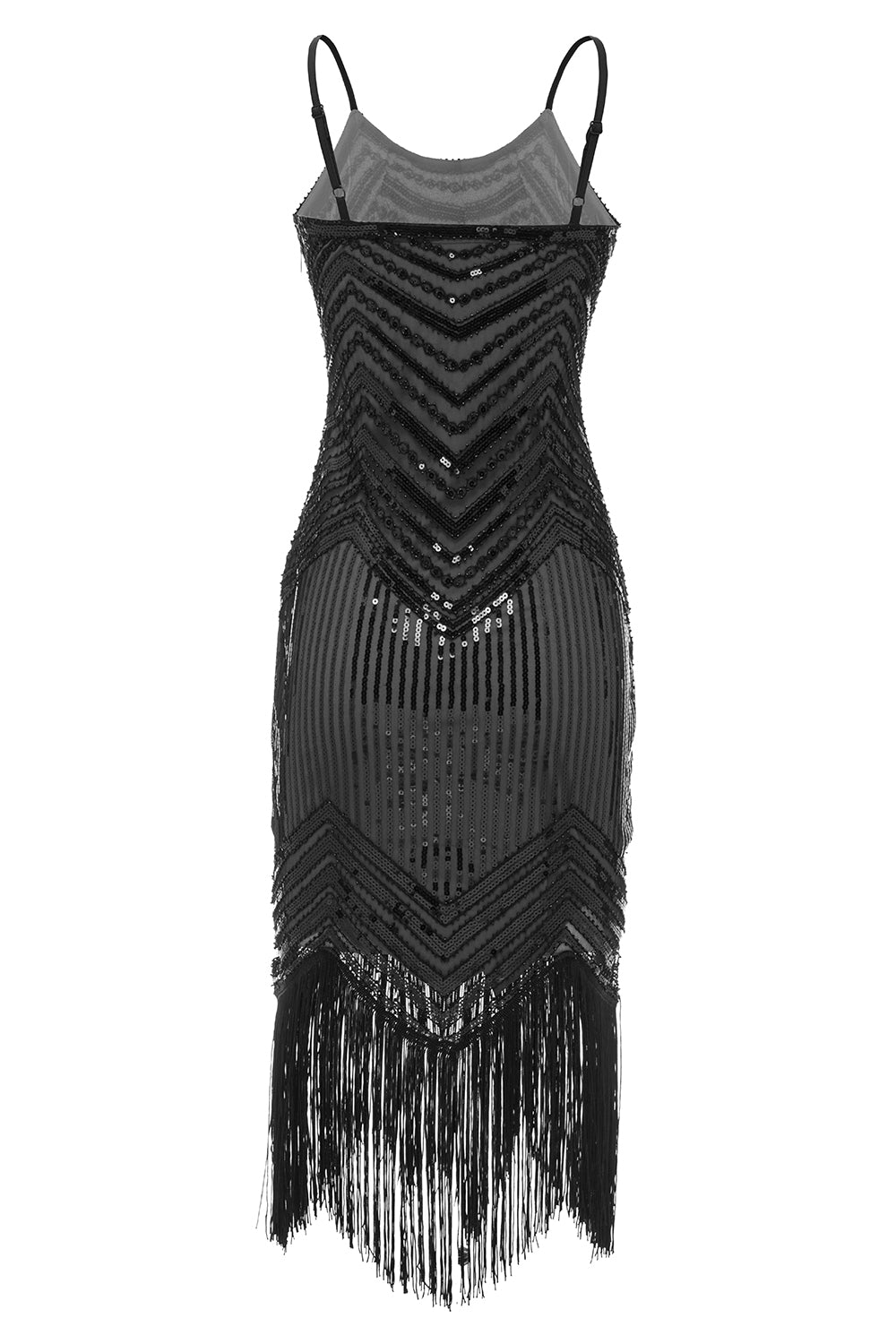 Noir Rouge Spaghetti Sangles 1920s Robe