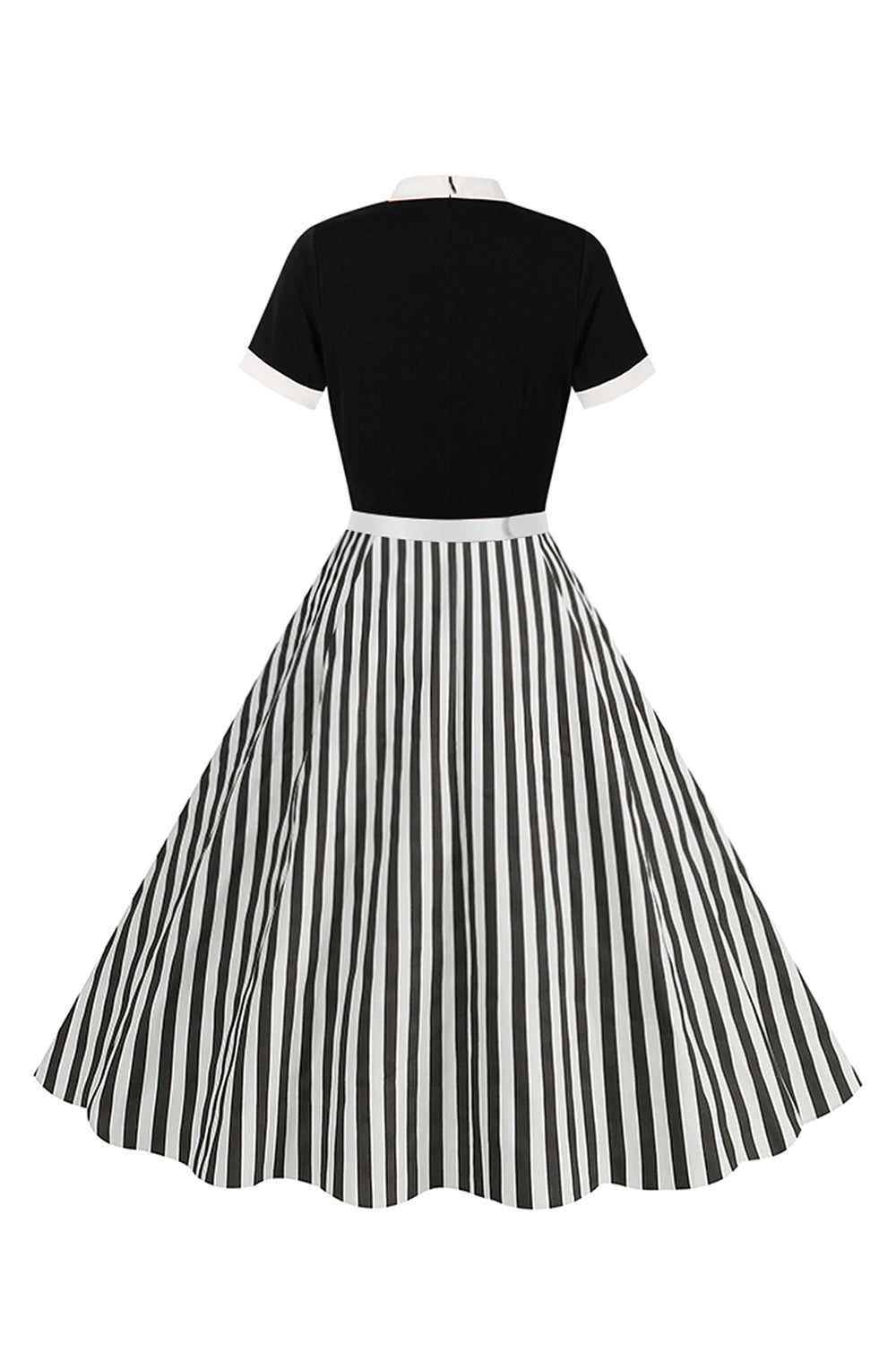 Zapaka Women A Line 1950s Swing Dress with Short Sleeves Black Pinstripe Vintage Dress ZAPAKA FR Zapaka Women A Line 1950s Swing Dress with Short Sleeves Black Pinstripe Vintage Dress ZAPAKA FR