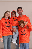 Orange Halloween Family Suit Sweat-shirt à capuche à manches longues