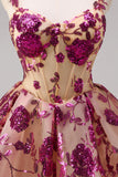 Bleu clair scintillant A ligne spaghetti bretelles Corset Longue robe de bal