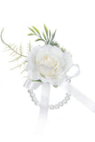 Corsage de poignet de bal de perle rose délicate pour la fête de mariage