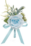 Elégant bleu perle bal poignet corsage pour fête de mariage