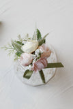 Corsage de poignet de bal bleu romantique pour fête de mariage