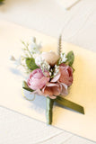 Corsage de poignet de bal bleu romantique pour fête de mariage