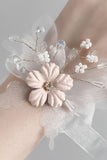 Blush Mariage Poignet Corsage avec Perles