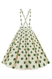 Robe vintage à pois et à pois