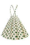 Robe vintage à pois et à pois