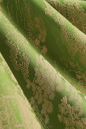 Robe A Line à bretelles spaghetti vert armée imprimée Vintage des années 1950
