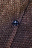 Blazer pour homme brun scintillant à un bouton à revers châle