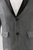 Blazer de bal pour homme gris à revers châle simple boutonnage