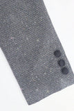 Blazer de bal pour homme gris scintillant à revers châle