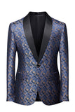 Blazer formel pour homme à imprimé marine