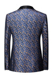 Blazer formel pour homme à imprimé marine