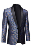 Blazer formel pour homme à imprimé marine
