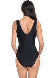 Maillots de bain 2 pièces à bretelles dos nu à imprimé boho Flower Black Flower