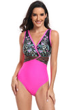 Maillots de bain 2 pièces à bretelles dos nu à imprimé boho Flower Black Flower