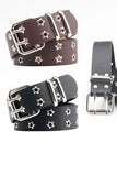 Boho Noir Vintage Rivet Large Ceinture en Cuir