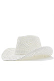 Abricot tricot Western Cowboy chapeau chapeau de paille évidé chapeau de soleil