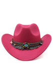 Chapeau de cowboy western vintage à large bord Fedora Gentleman Sir Church