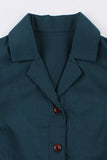 Robe simple à revers bordeaux Vintage des années 1950