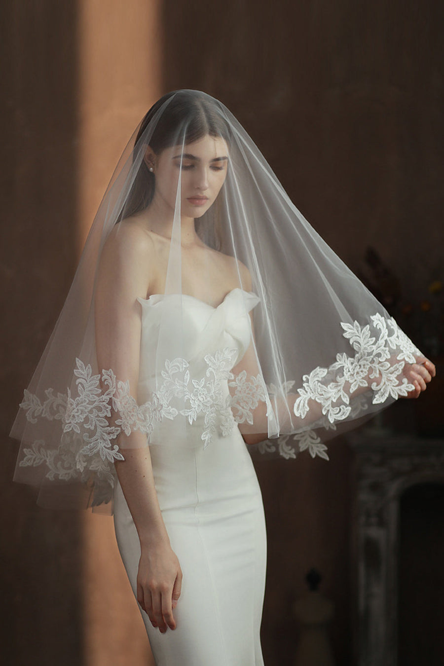 Boucles D'oreilles Blanc/ivoire/cristal - Mariée, Mariage, Soirée, Pas Cher