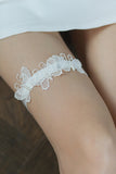 Jarretières de mariée en dentelle papillon blanc(Lot de 3)