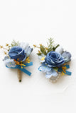 Corsage de poignet de bal abricot et boutonnière pour homme pour mariage