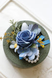 Corsage de poignet de bal abricot et boutonnière pour homme pour mariage