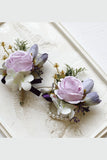 Corsage de poignet de bal abricot et boutonnière pour homme pour mariage