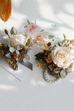 Corsage de poignet élégant de bal de fard à joues et boutonnière pour hommes pour fête de mariage