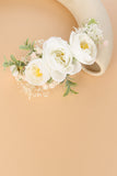 Blanc Poignet Corsage Floral Bracelet Fait Main Verdure Cheveux Peigne Floral Casque de mariée