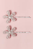 2pcs fleur en forme de mariée frange épingles à cheveux