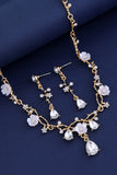 Collier de mariée doré Ensemble de boucles d’oreilles pour mariage