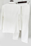 Écharpe blanche Peak Lapel 2 Pièces Femmes Costumes