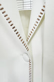 Écharpe blanche Peak Lapel 2 Pièces Femmes Costumes