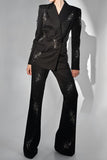 Sparkly noir pointe revers femmes costumes