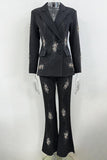 Sparkly noir pointe revers femmes costumes